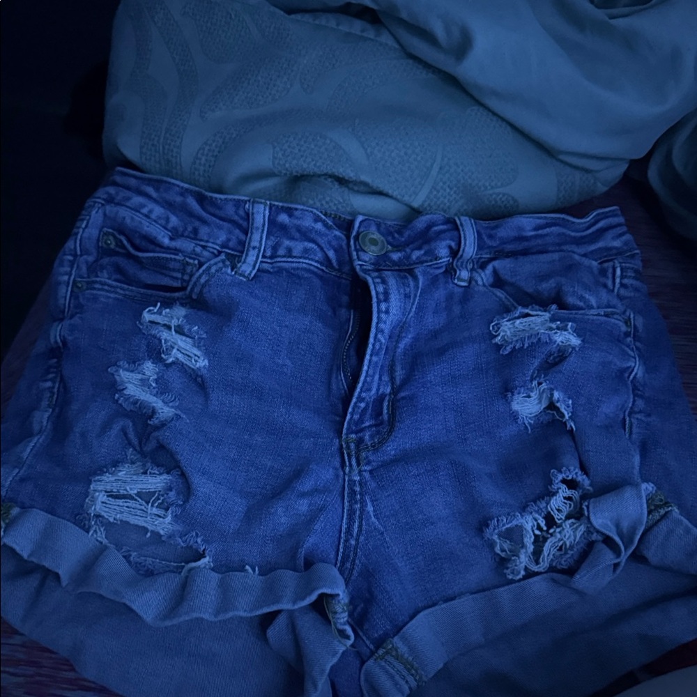 Distressed Denim Women's Shorts